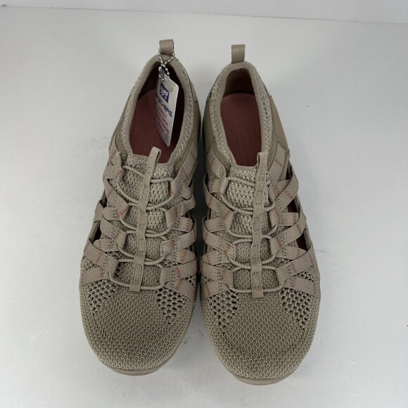 Skechers Mesh and Suede Taupe All Weather Shoes Womens Size 6.5 49589 Slip-On - Picture 5 of 9